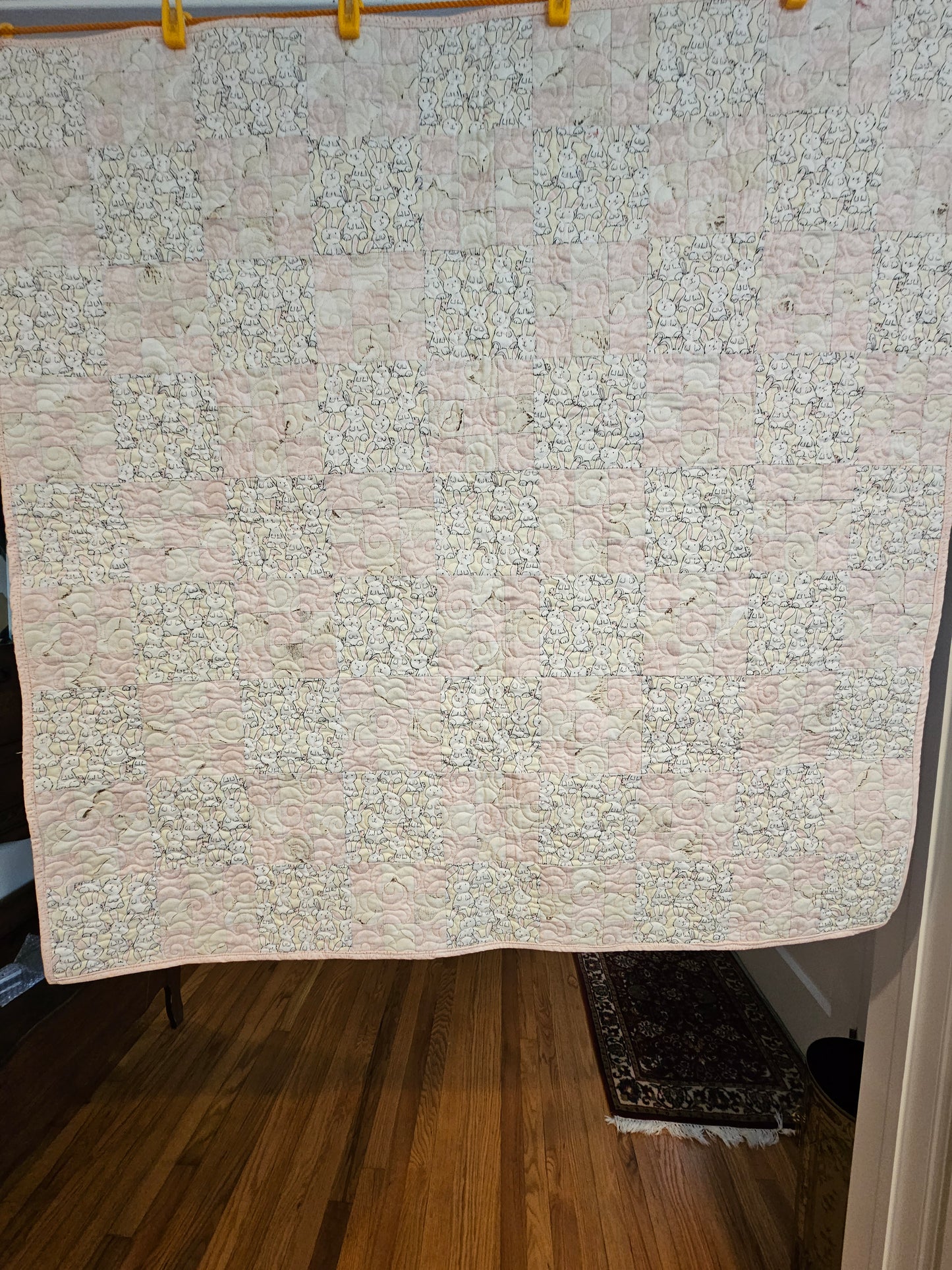 The entire bunnie and 9 patch quilt