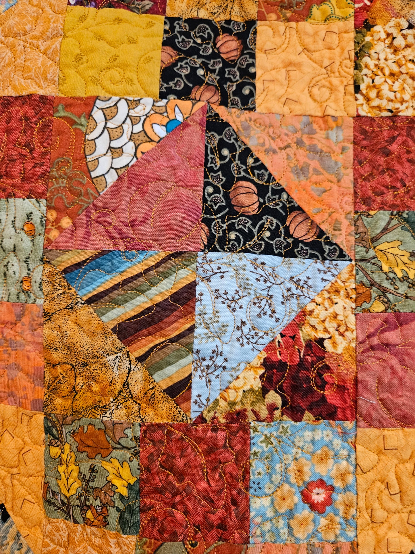 patchwork with half square triangles