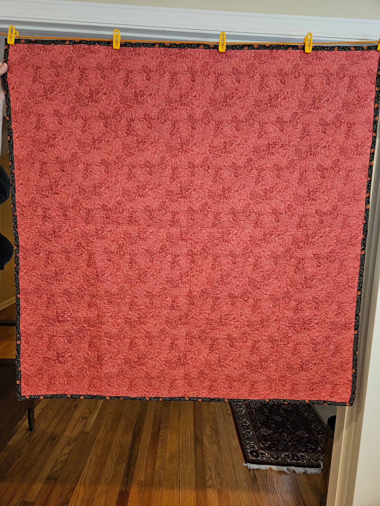 back is a solid red fabric