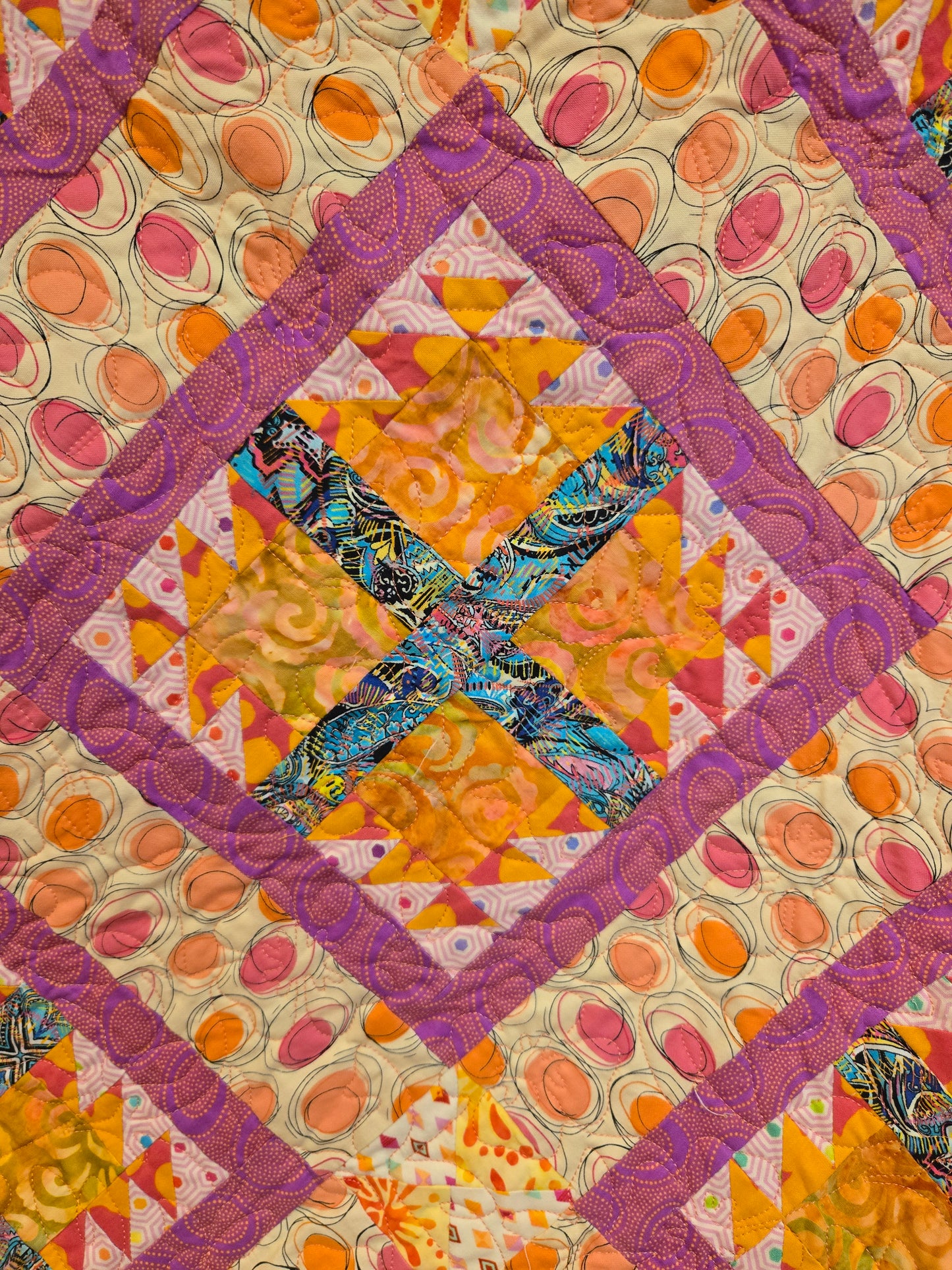 Close up of hen and chick block