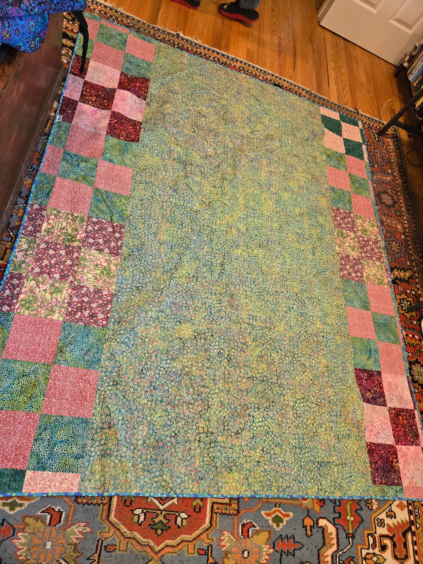 Just a better view of the entire back of the quilt.