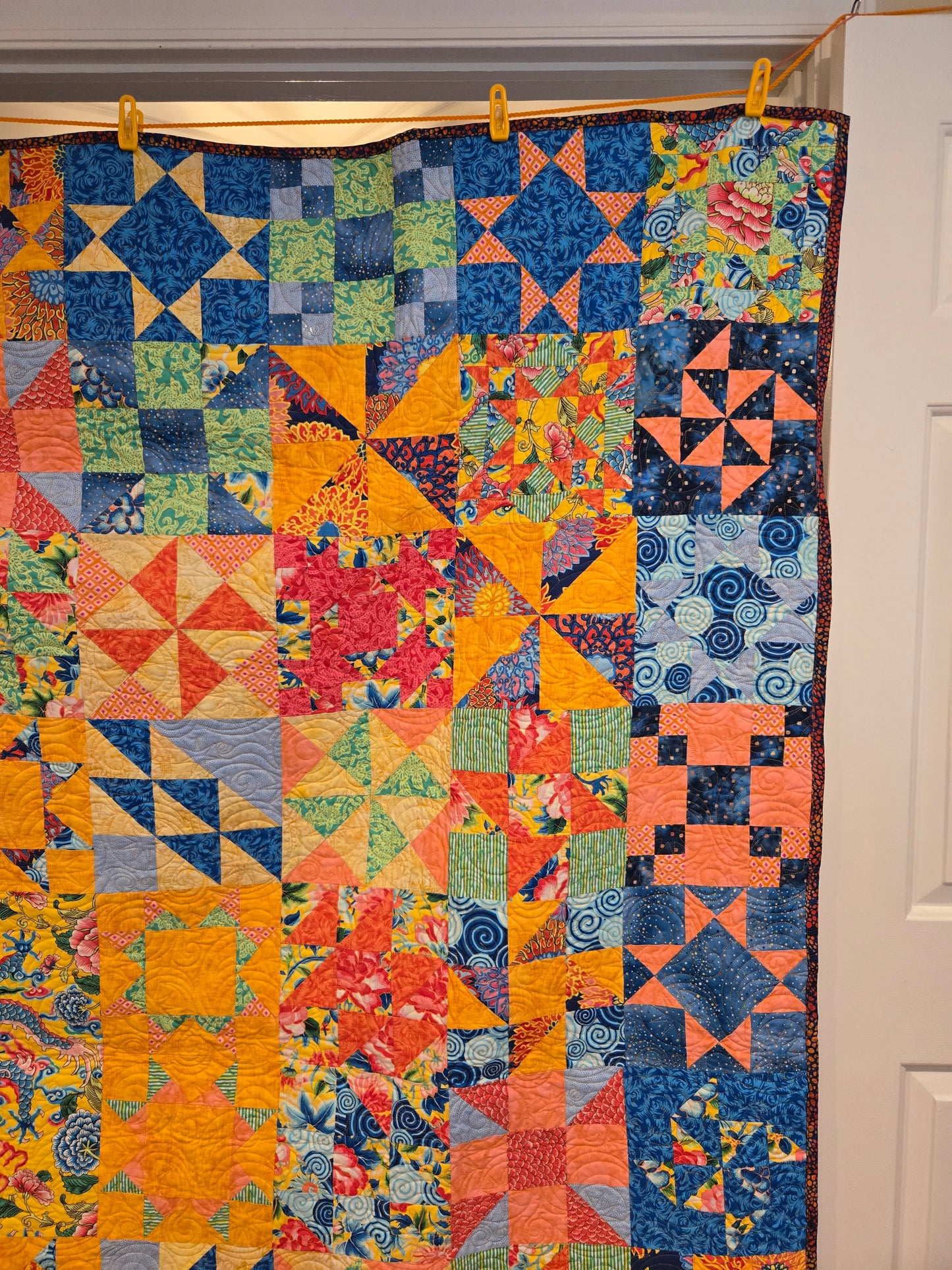 Close up of another corner of the quilt.
