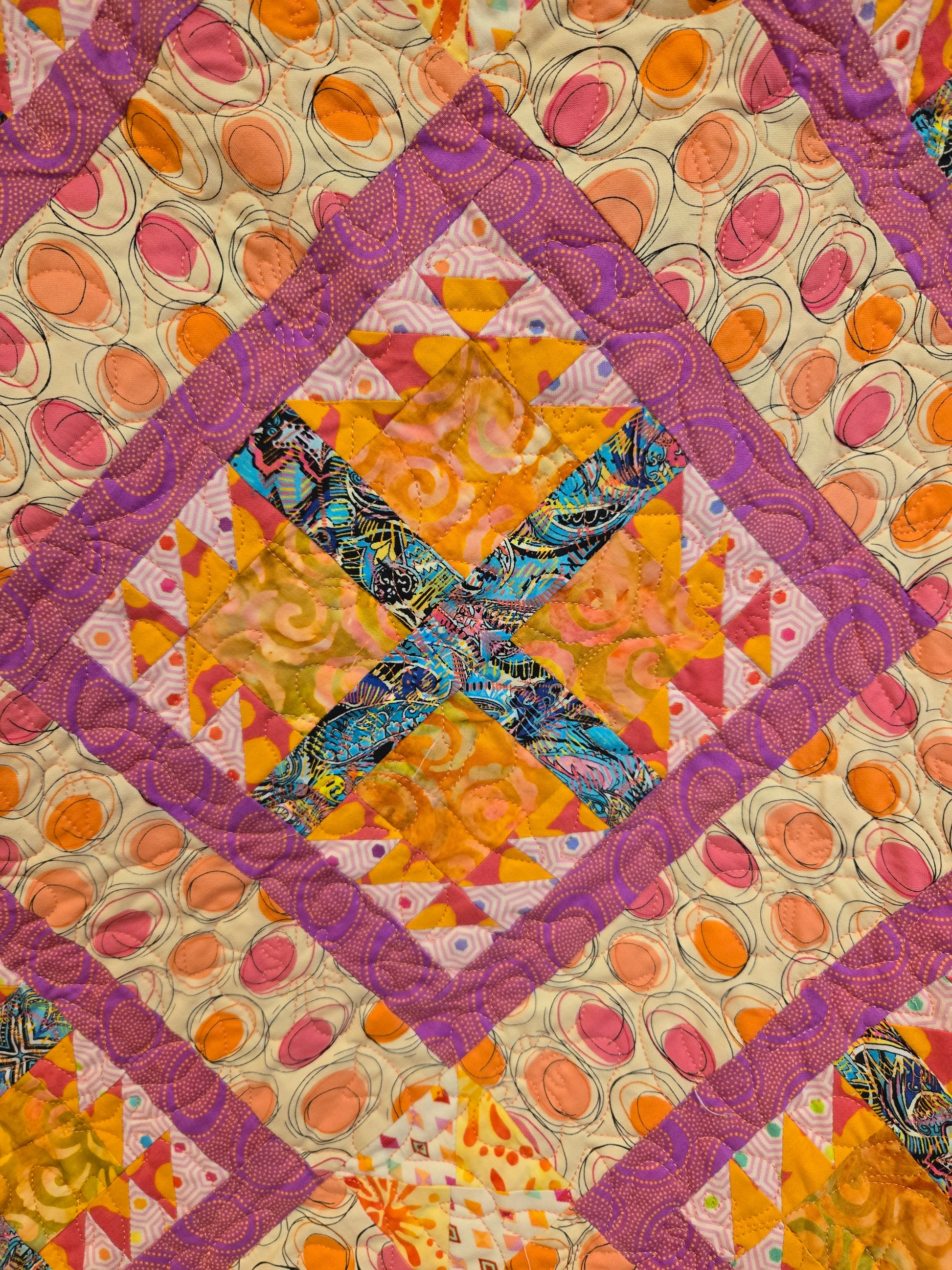 Close up of hen and chick block
