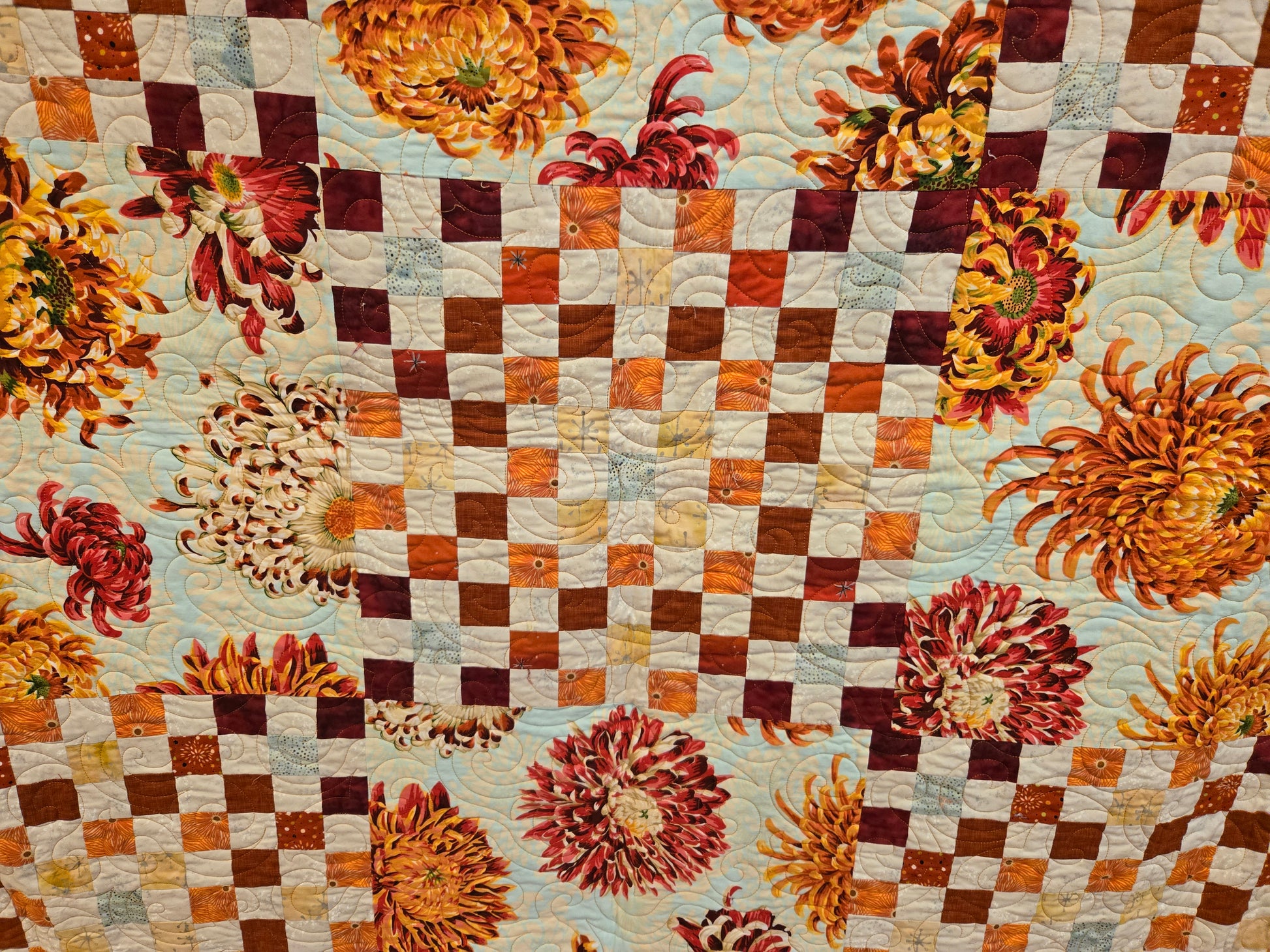 Close up of pieced block.  They're all the same. 
